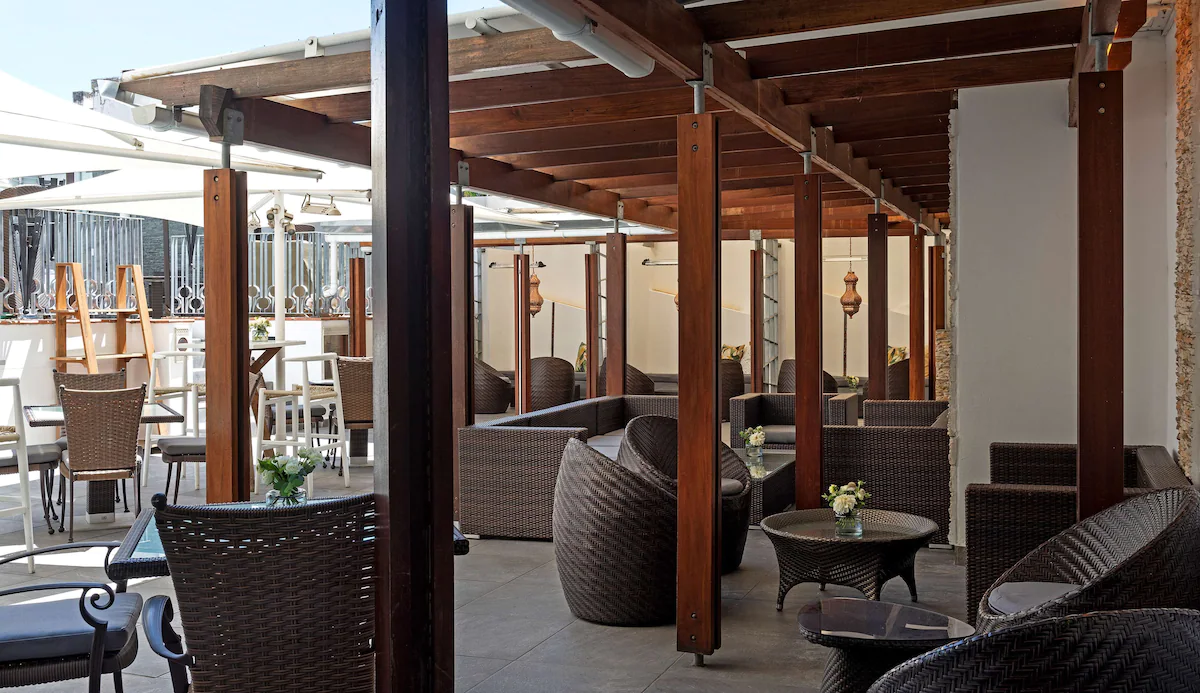 Sessions mezzanine terrace seating